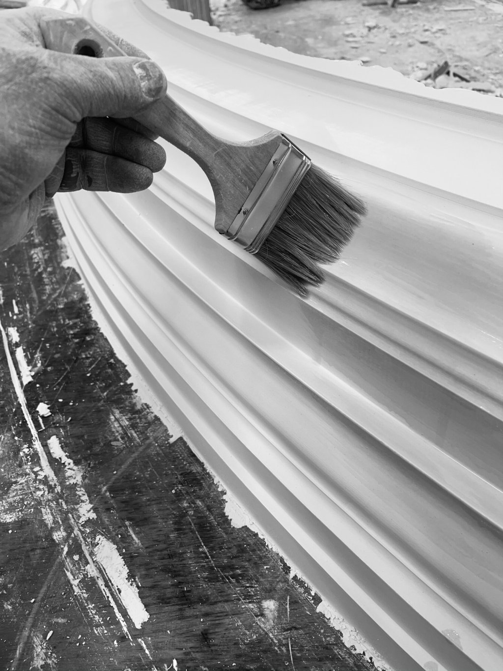 Large Georgian cornice (coving) restoration in Filey, North Yorkshire